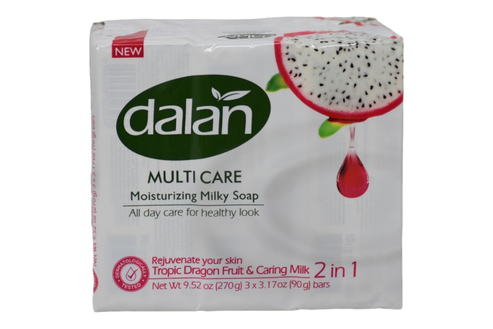 Dalan Multicare Soap Tropic Dragon Fruit Caring Milk 6 Bars x 3.17oz Each