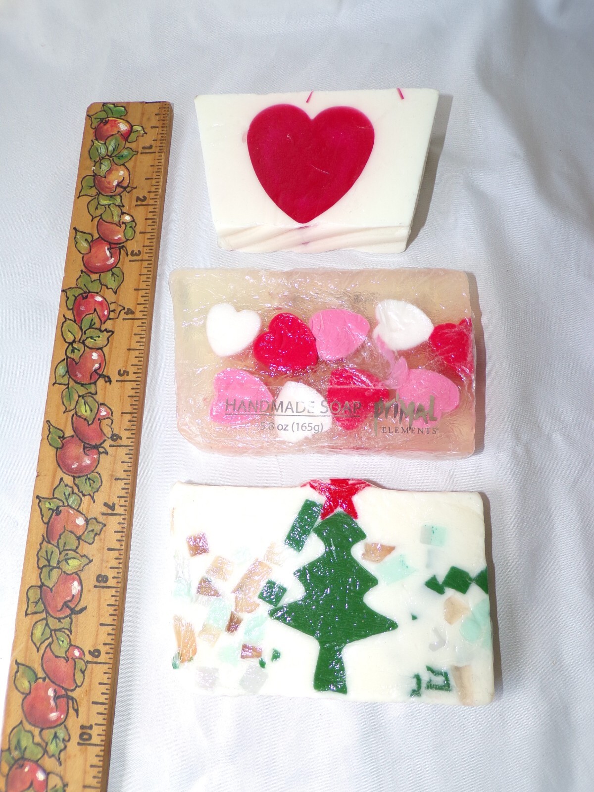 Lot 3 Bars Holiday Glycerin Soap Scented Christmas & Valentines Various Brands