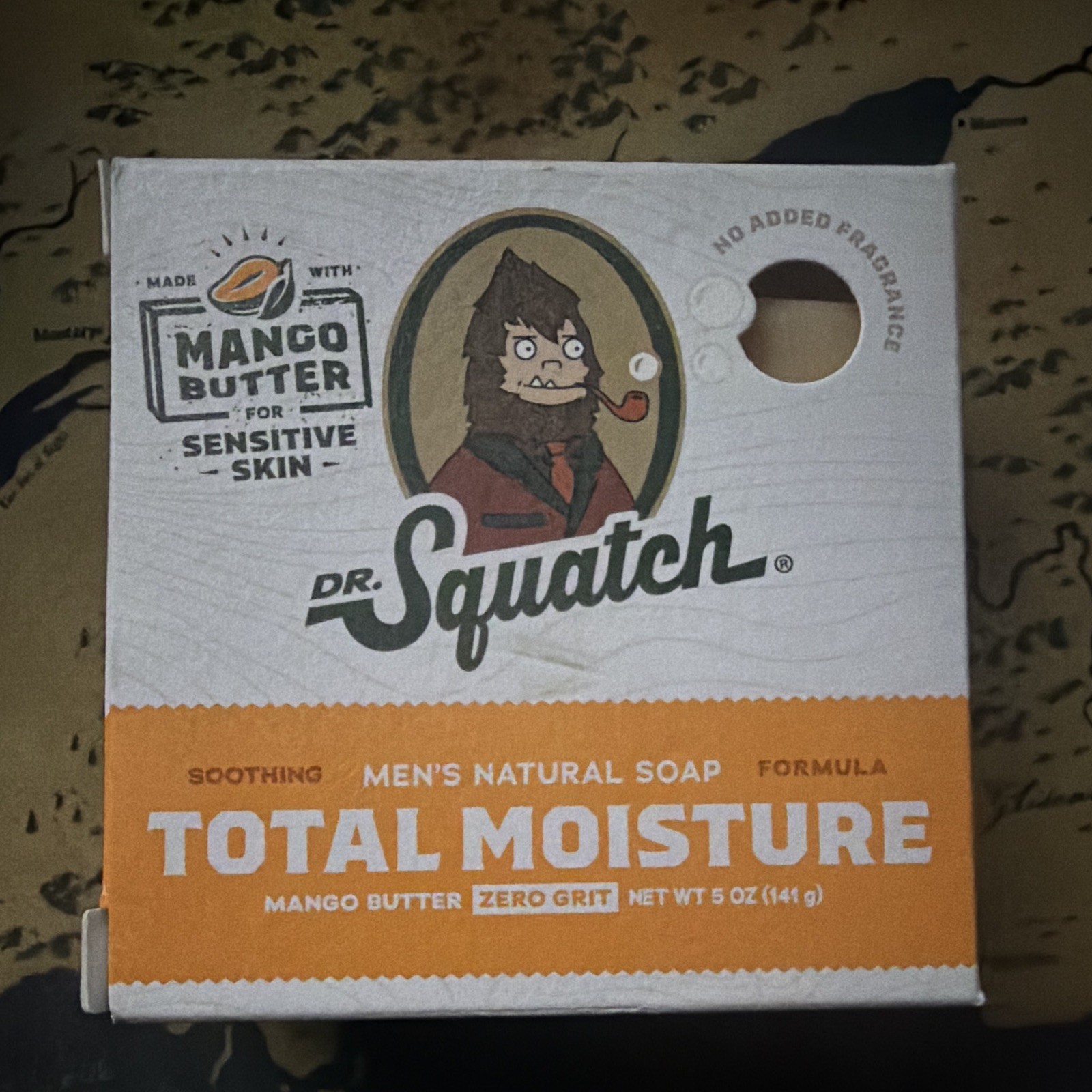 Dr. Squatch Total Moisture Body Bar Soap, Mango Butter Sensitive Zero Grit 5 oz