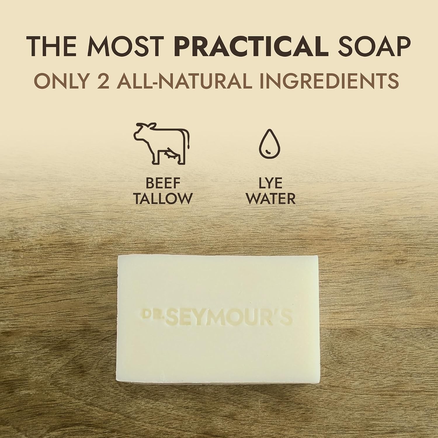 Handmade Pure Beef Tallow Soap Bar 3-Pack – Fragrance-Free, All-Natural Wash