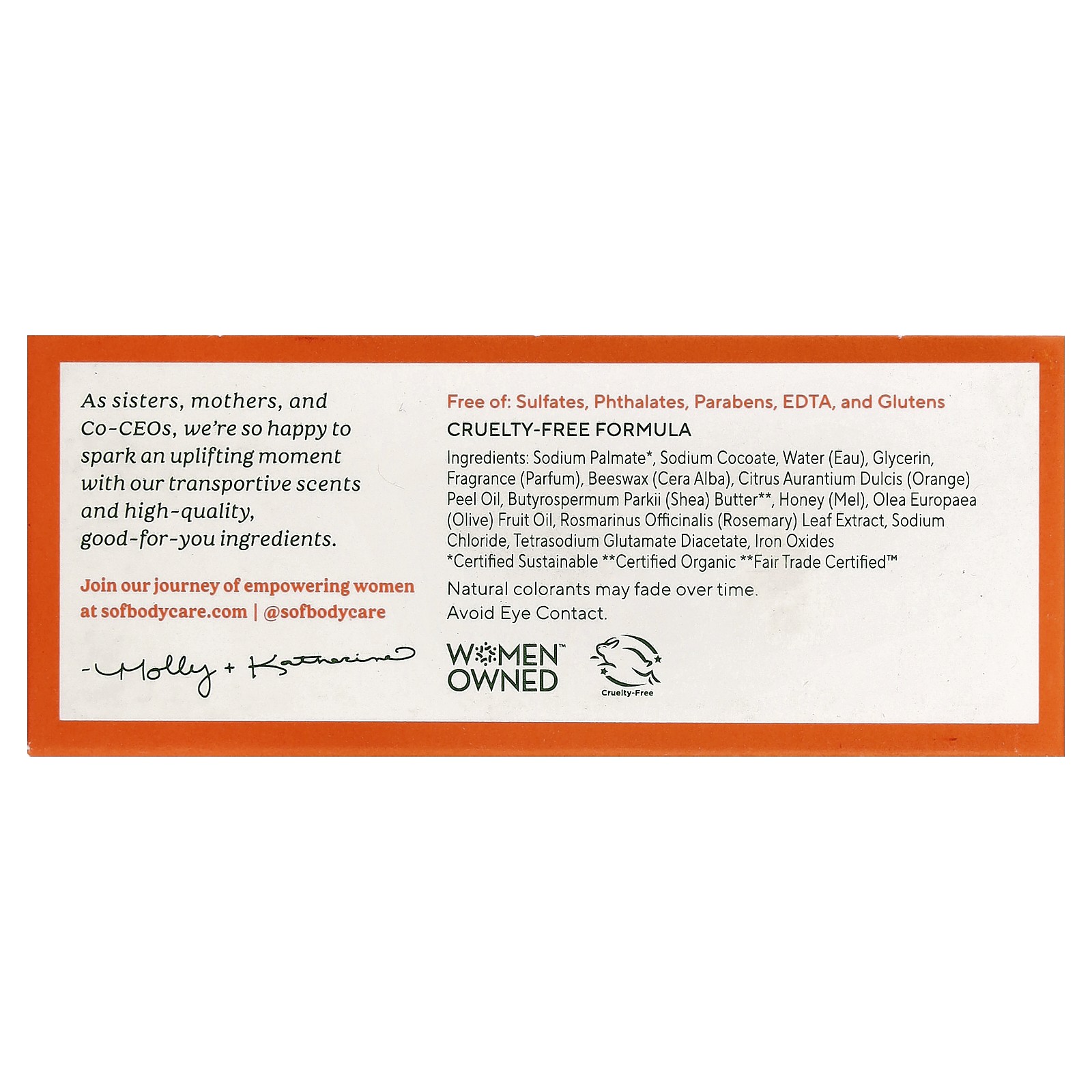 Triple Milled Bar Soap with Shea Butter, Orange Blossom & Honey, 6 oz (170 g)