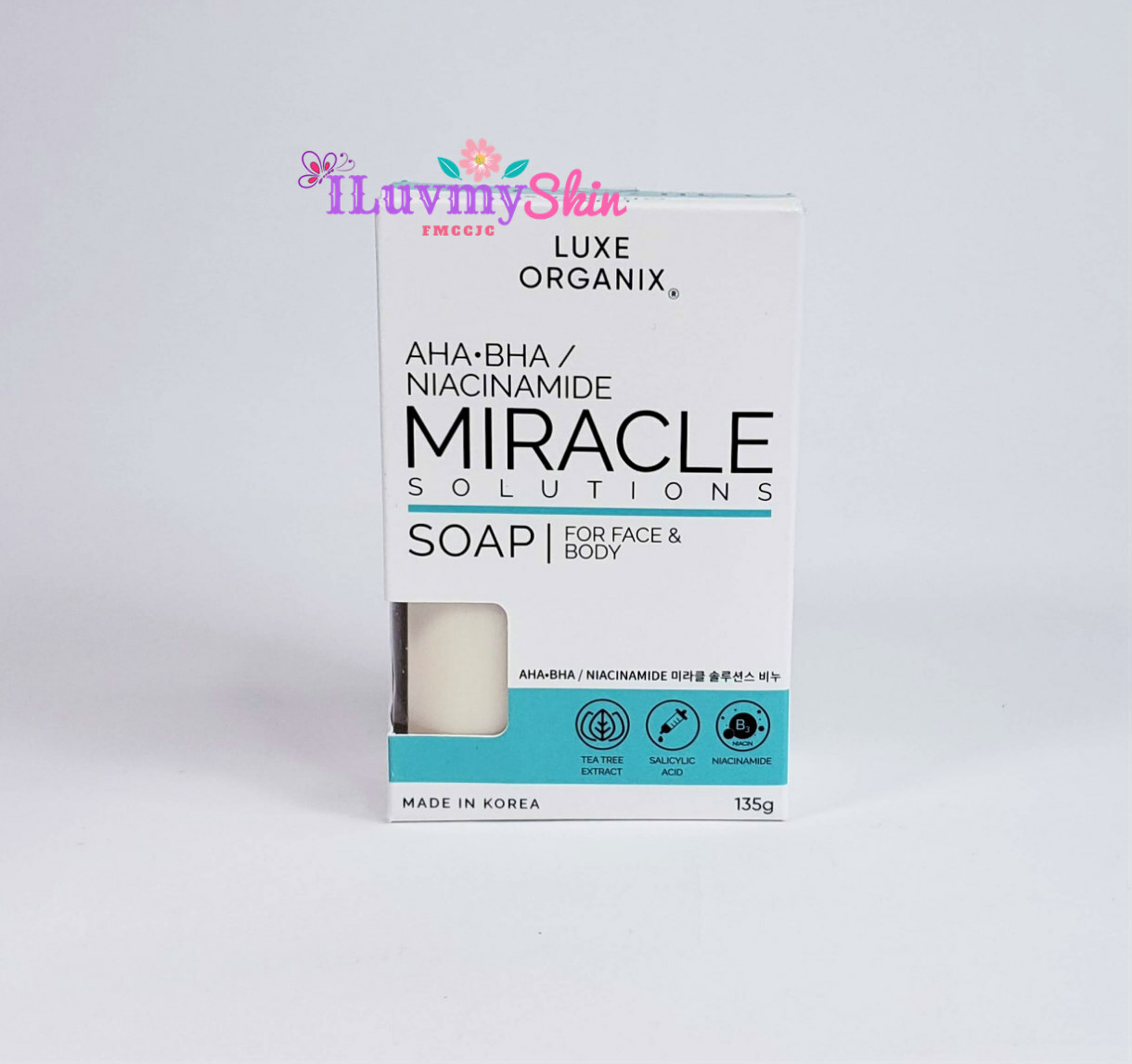 Luxe Organix Miracle Solutions Face and Body Soap 135g