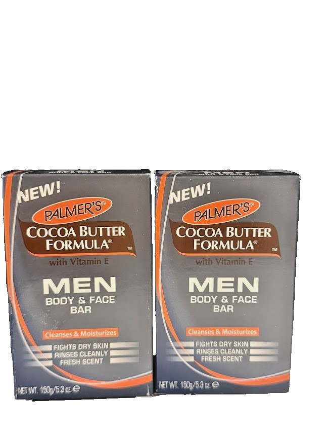 Palmer’s Cocoa Butter Formula with Vitamin E MEN Body & Face 5.3 oz/150g X2