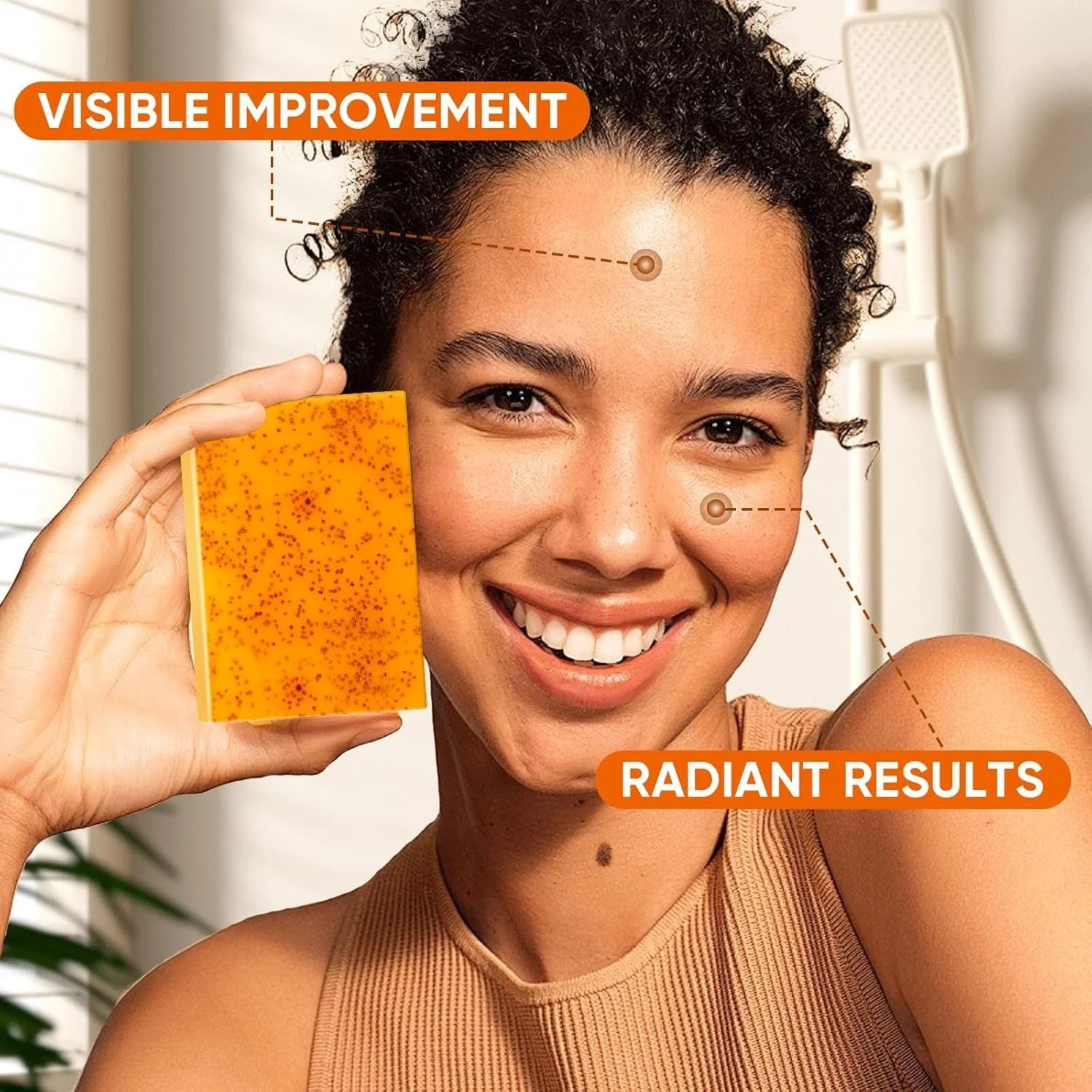 6-Pack Turmeric Kojic Acid Soap Bars 60g Retinol Collagen Vitamin E Shea Butter