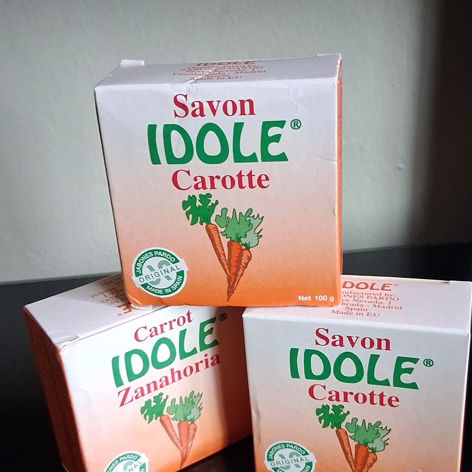 IDOLE Carrot Bar Soap Carotte/Zanahoria 100 g for Body, Face & Hands