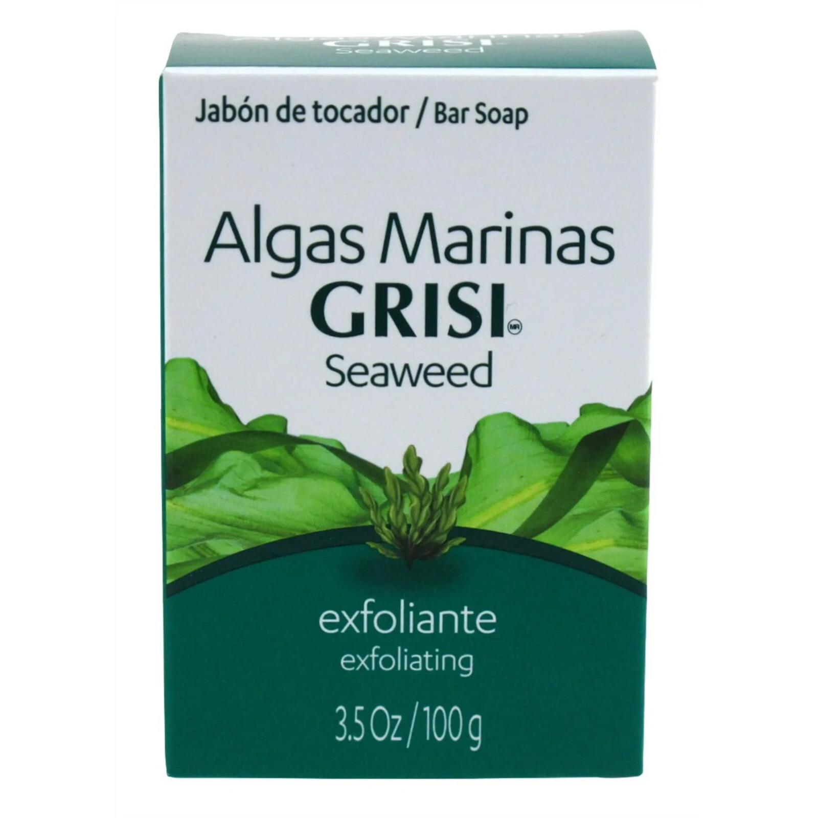 Grisi Exfoliating Seaweed Soap. Cleans Face & Body and Clears Dead Skin. 3.5 oz