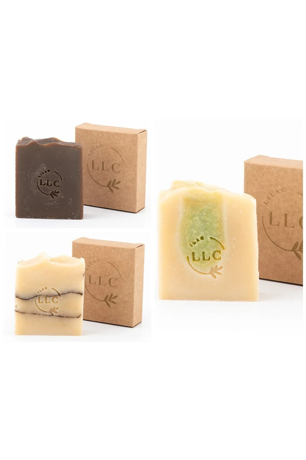 LLC | Natural Vegan Soap Set | Handmade | Tar & Shea & Aloe Vera 100 gr /3,52 oz
