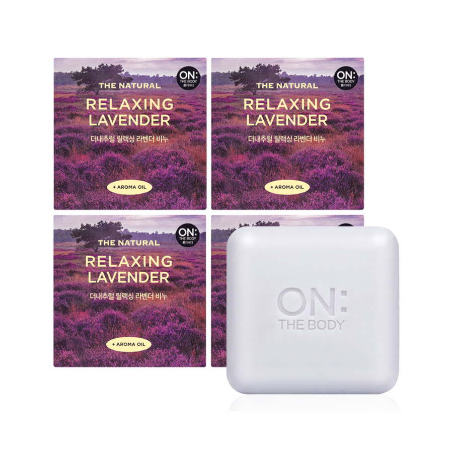 On the Body the Natural Relaxing Lavender Soap 90g*4Pcs – FREE SHIPPING
