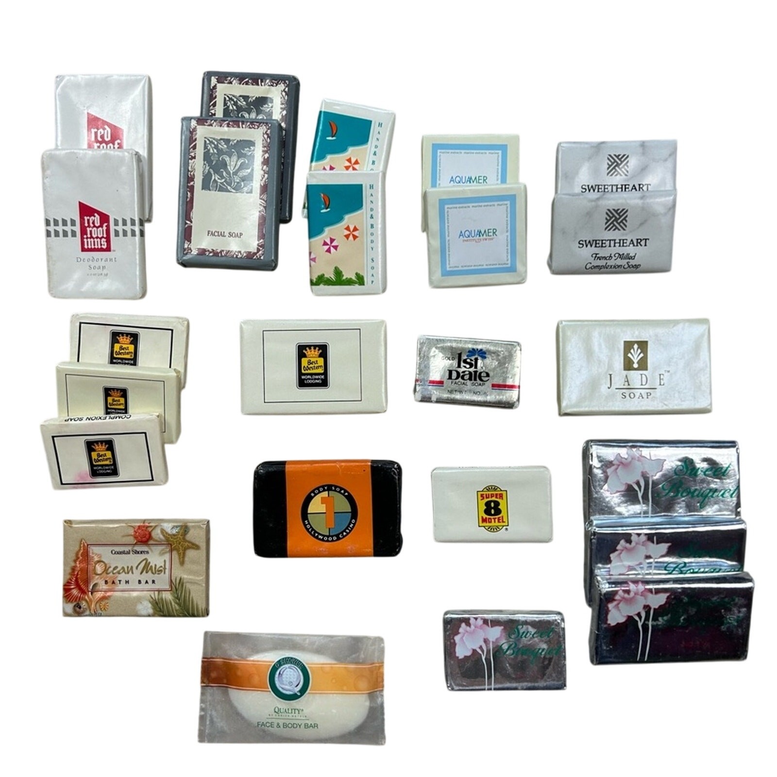 24 Vintage Hotel Motel Travel Soap Lot Best Western Super 8 Casino