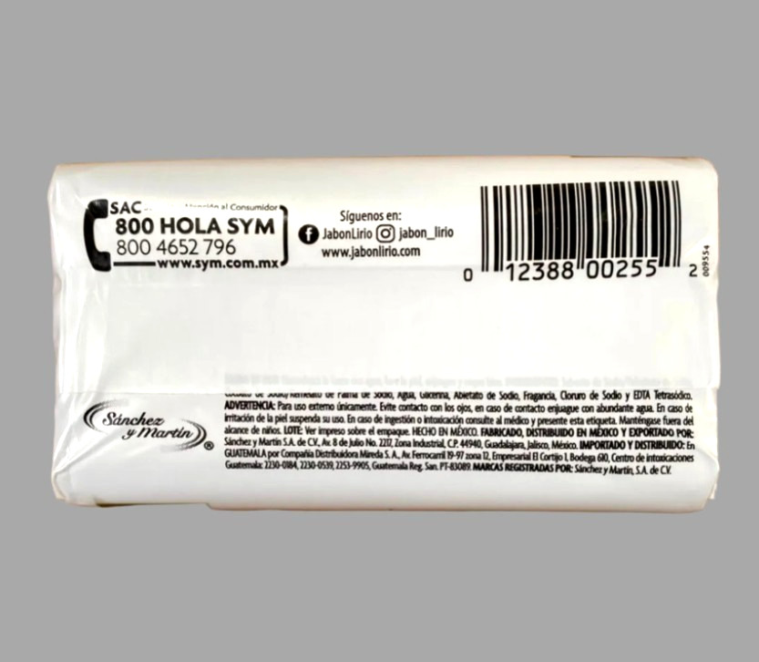 2pk-Lirio Dermatologico Jabon de Tocador 120g Mexican Bar Soap Skin Purifying