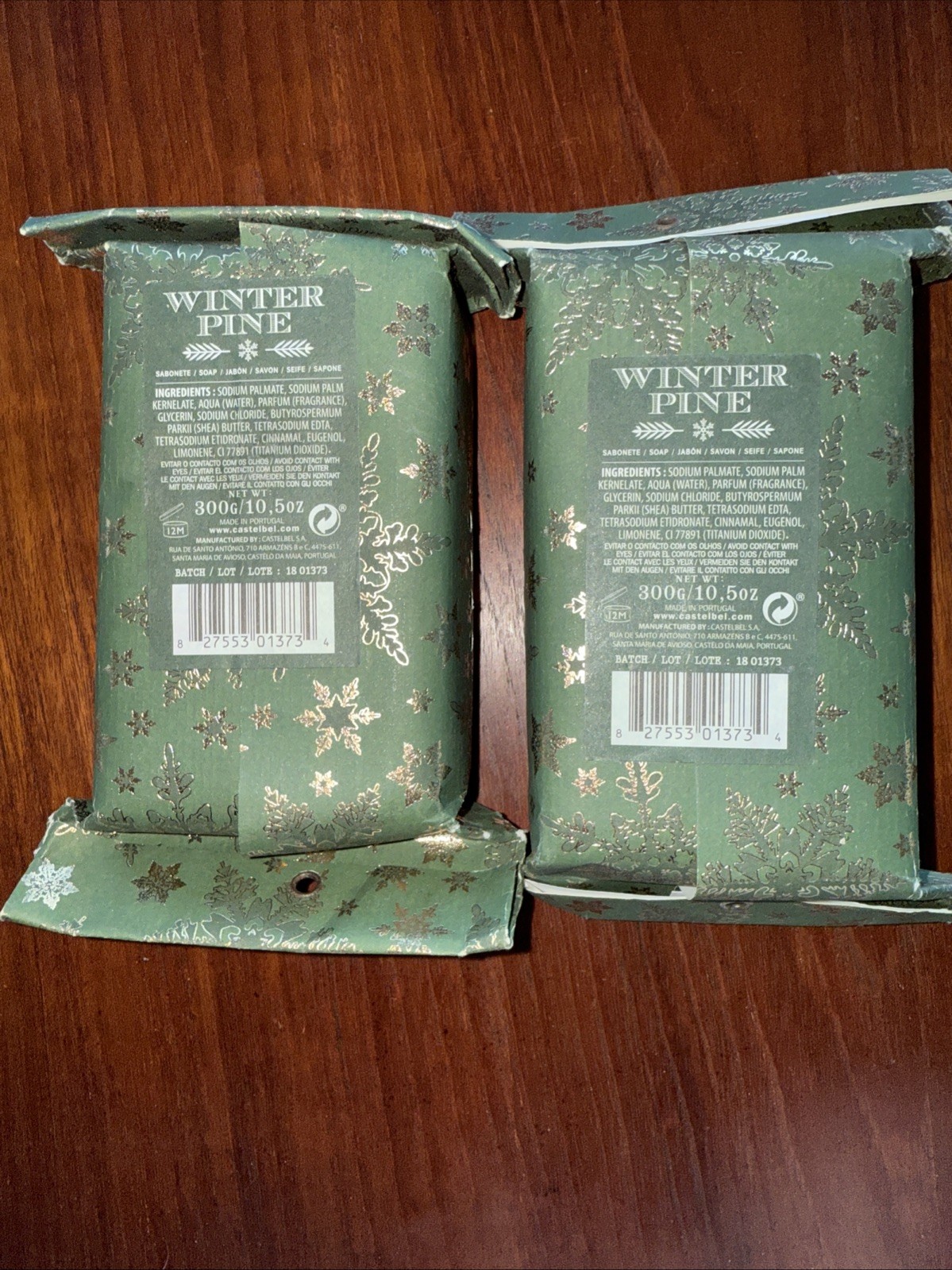 4-Packs Castebel Milled Luxury Bar Holiday Soaps.10.5 oz Each