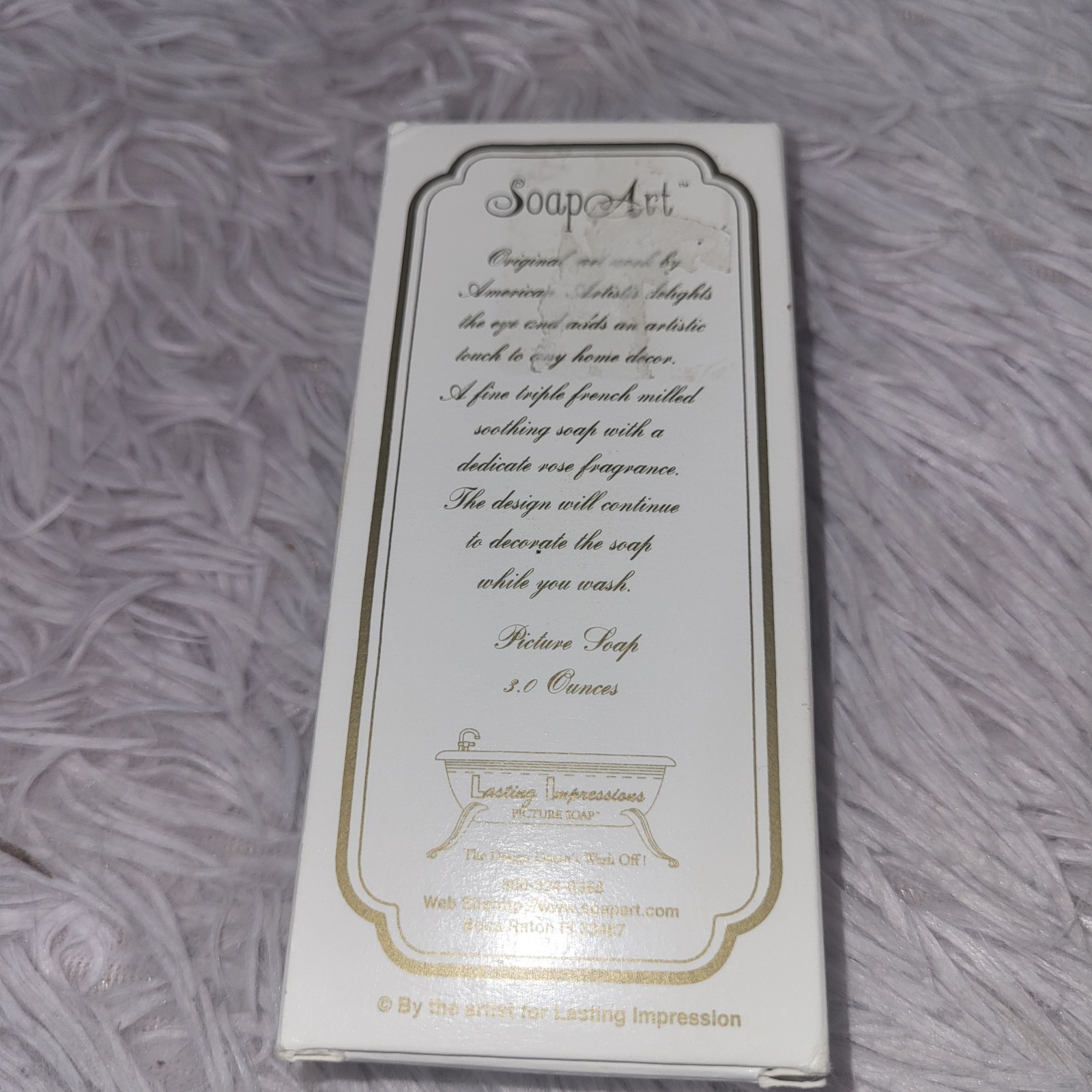 Soap Art Christmas Holiday Picture Soap Bar With Snowman Lasting Impressions
