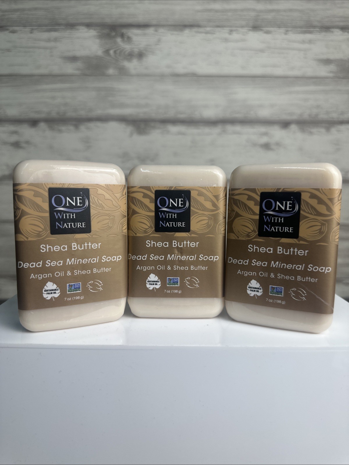 One With Nature Soap Bar Shea Butter 7 oz (Pack of 3)
