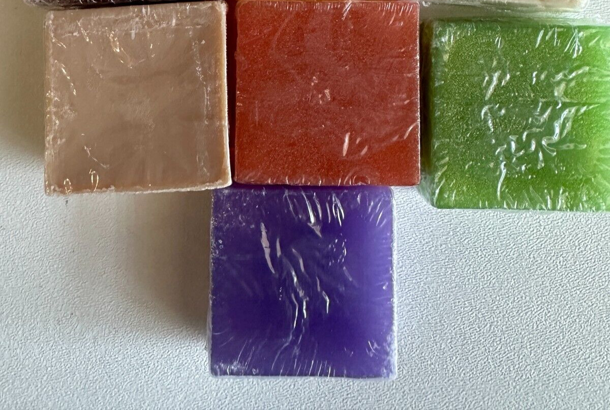 Saavy Natural Herbal Soap Bar Square Small Vegan Fruit Flower Oatmeal Tea 10x