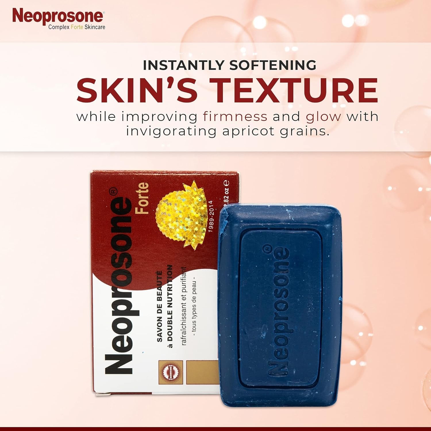 Neoprosone, Skin Brightening Soap | 2.82 oz / 80 g | Exfoliating Soap, All Skin