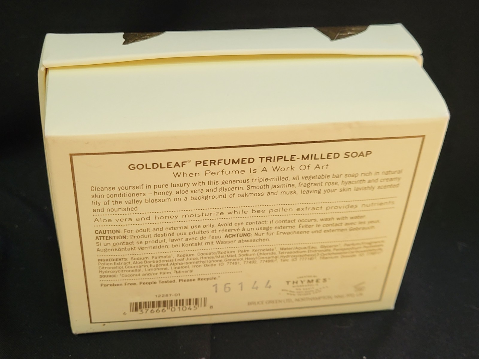 THYMES Goldleaf Perfumed Bar Soap – 7 oz. 200g