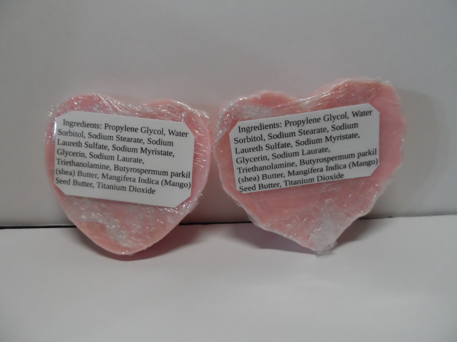 Lot of 2 Roses and Hearts Love Forever Decorative Soaps Pink/White