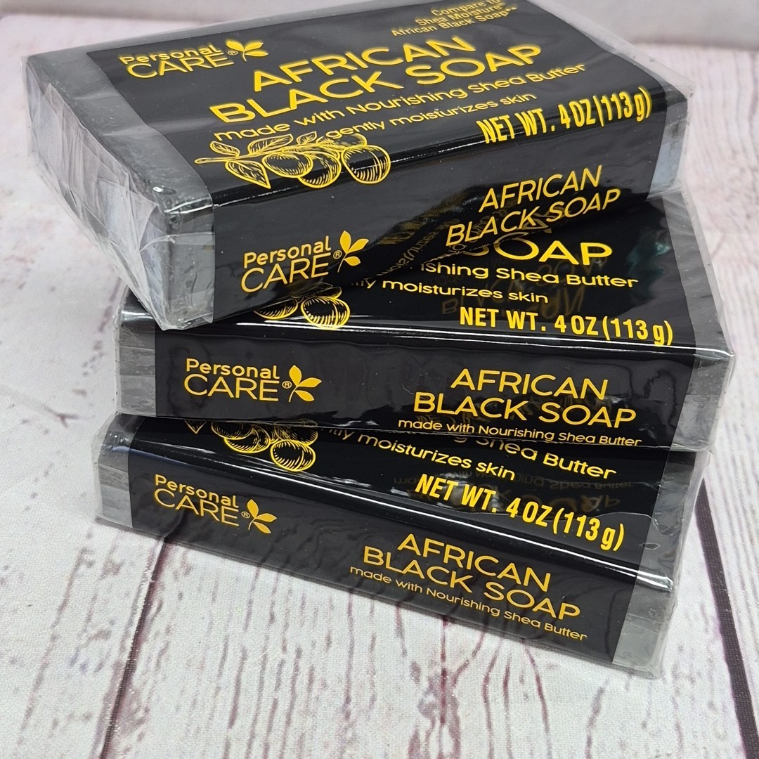 Personal Care African Black Soap With Shea Butter 4oz Bar New, Lot Of 3 🔥