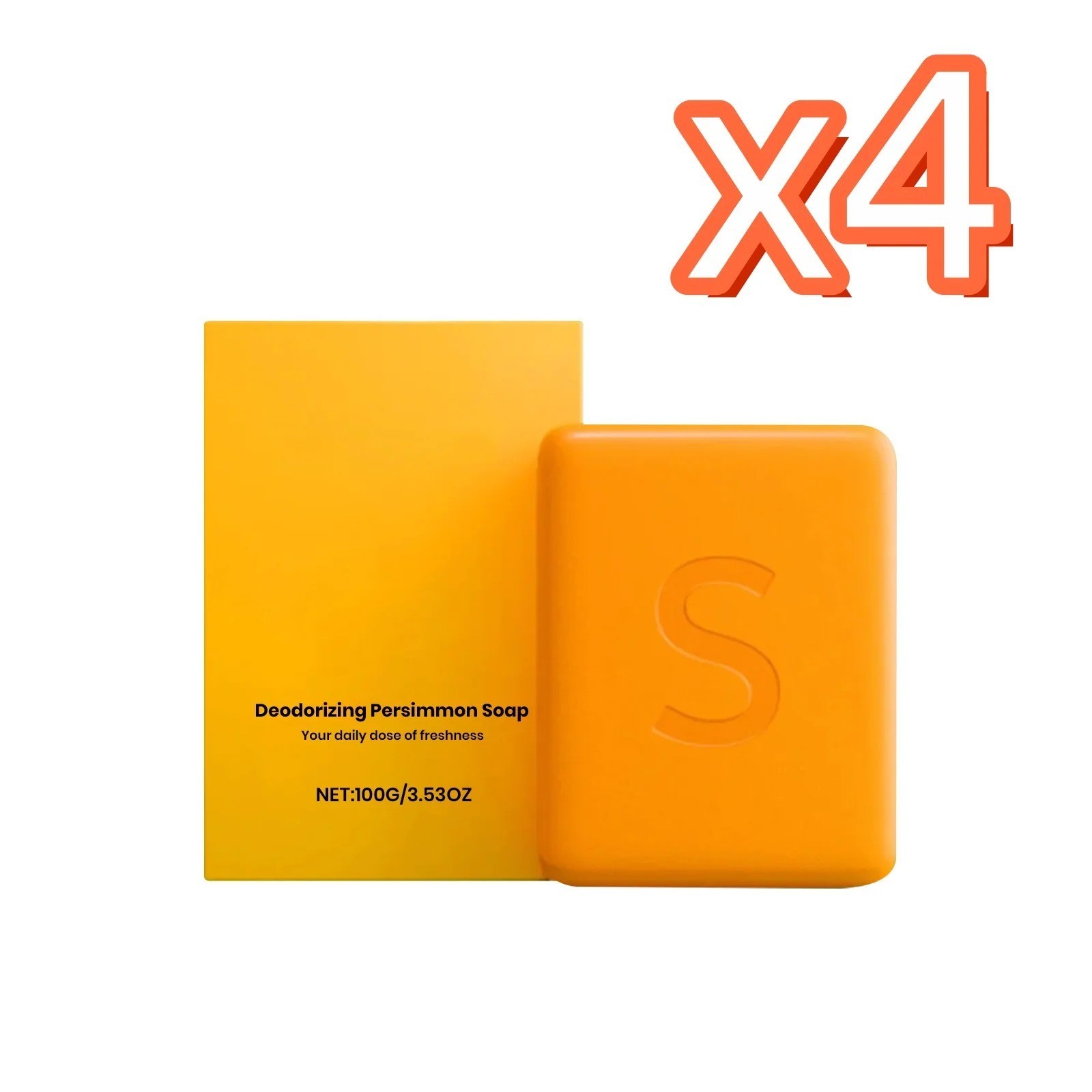 1~3PCS Swarva Persimmon Soap Bar Body Odor Control Deodorant Soap for Men&Women