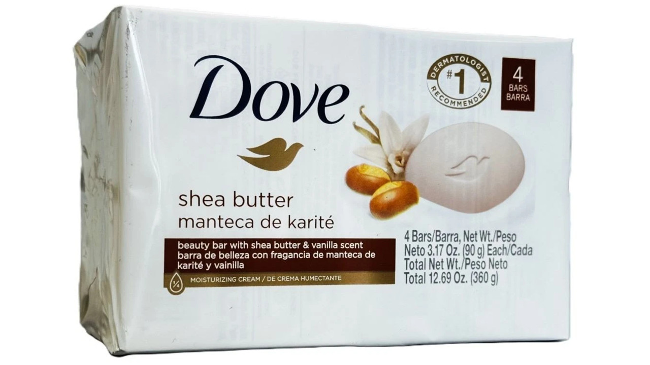 12 X Dove Shea Butter & Vanilla Bar Soap Pack of Twelve(12)