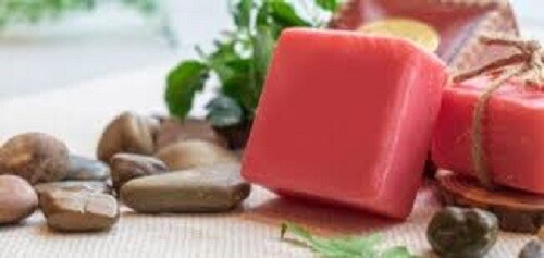 Perfumed soap body Jadore Good smell Handmade Natural Refreshing color Red lasts