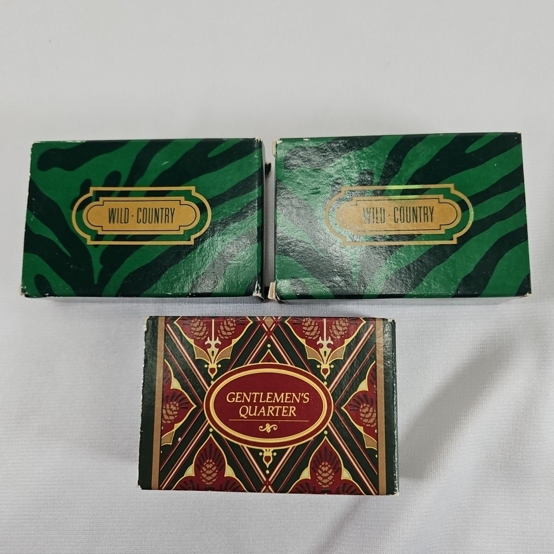 Vintage Avon Wild Country & Black Suede Men’s Bar Soap 3 oz. each Lot of 3