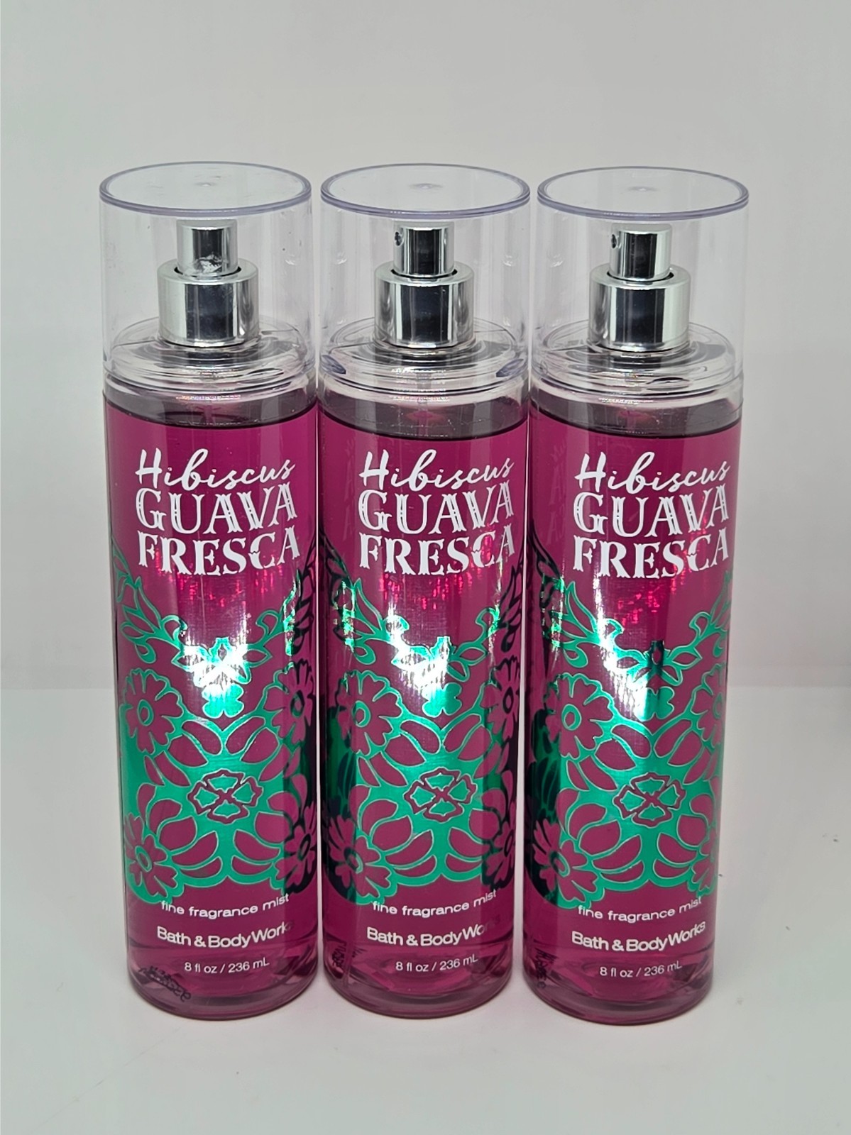 Bath Body Works Hibiscus Guava Fresca Fine Fragrance Mist x3