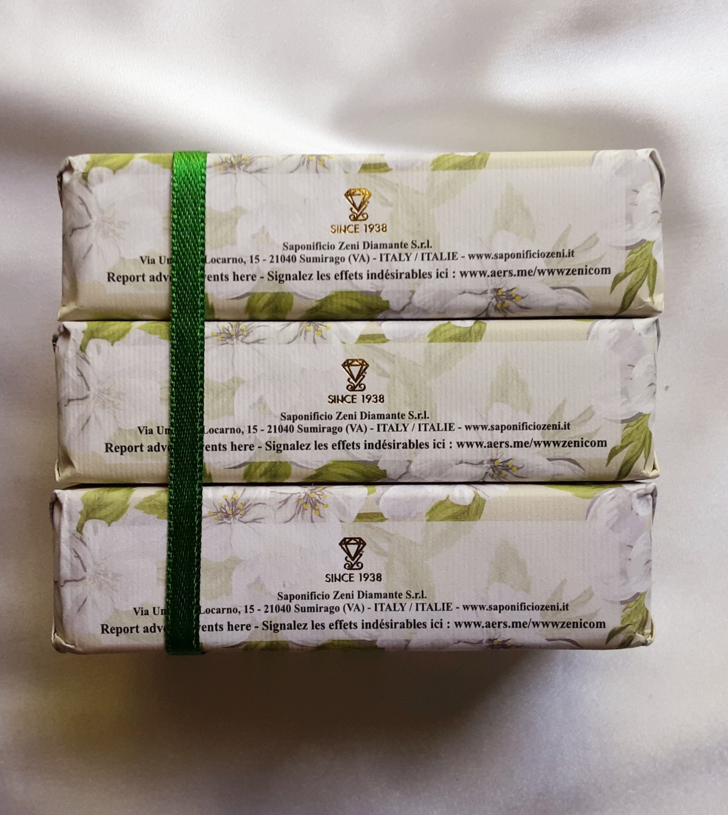 Saponificio Zeni Diamante srl Triple Milled Jasmine Soaps 3 x 5.2oz