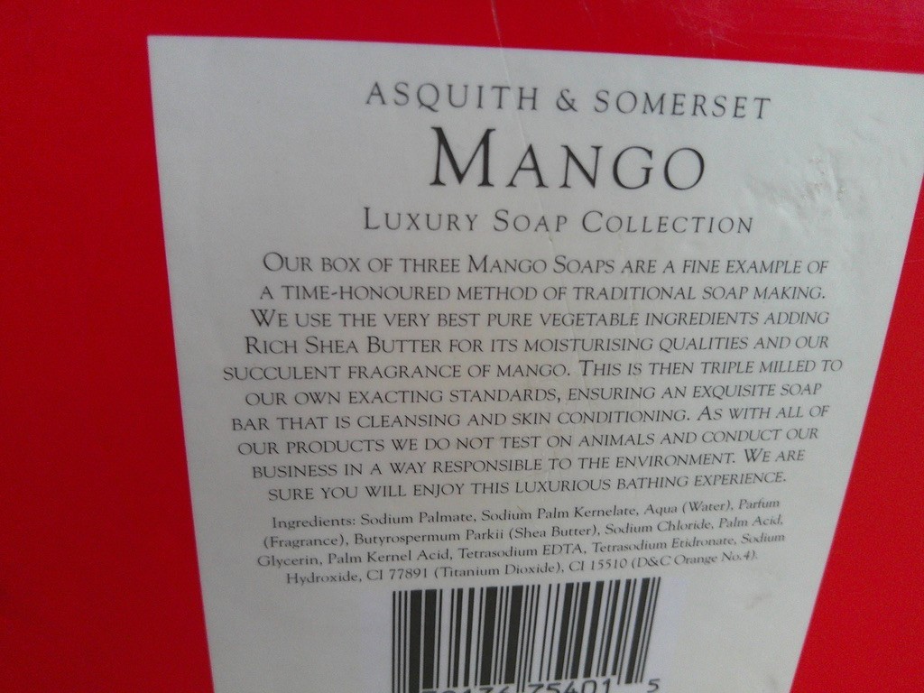 ASQUITH & SOMERSET Mango Tropical Fruits Luxury Soap Collection Box