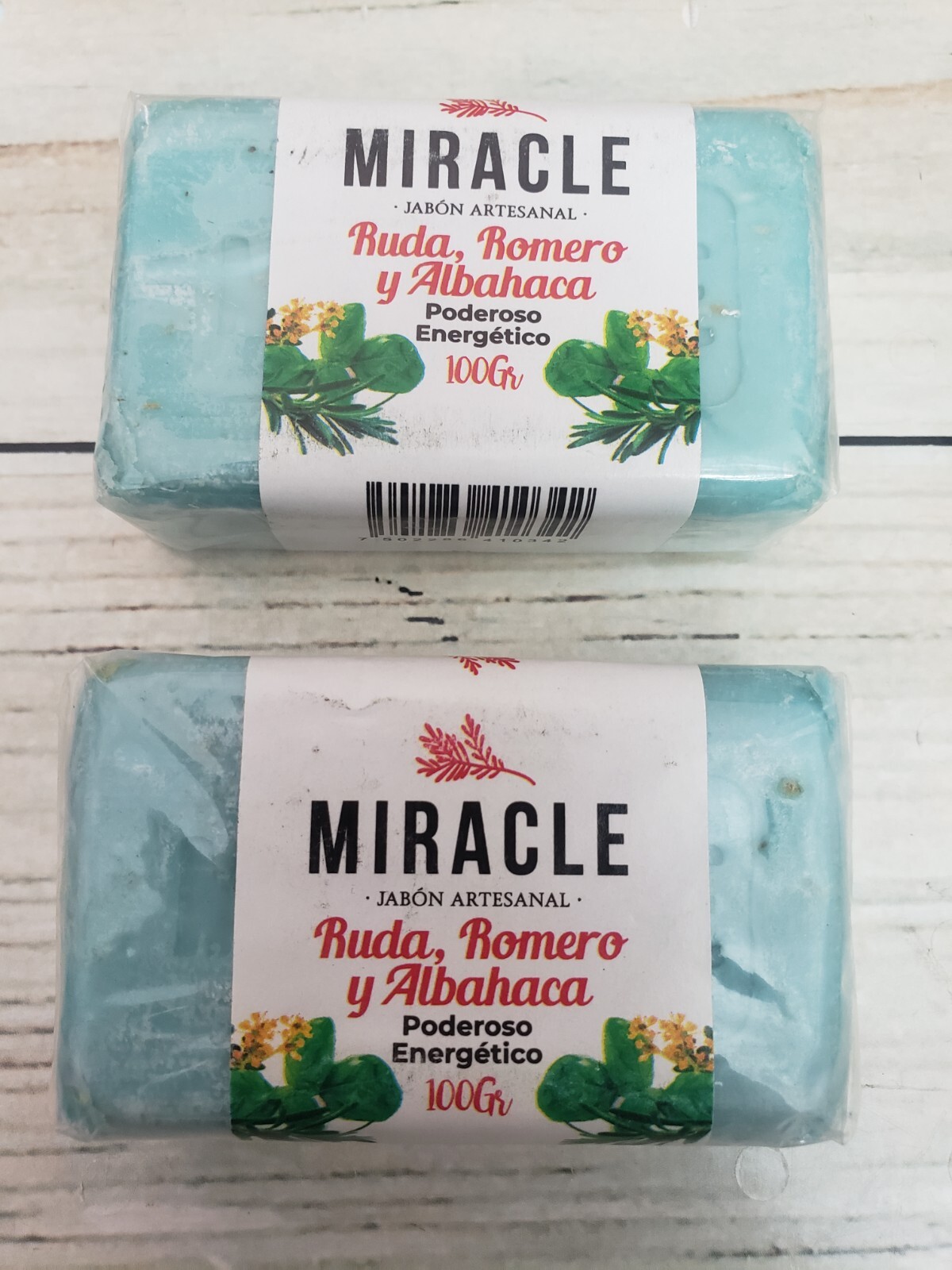 Jabon de Ruda + Romero & Albahaca Jabon Artesanal – Contra Estres 100gr. 2 Pack