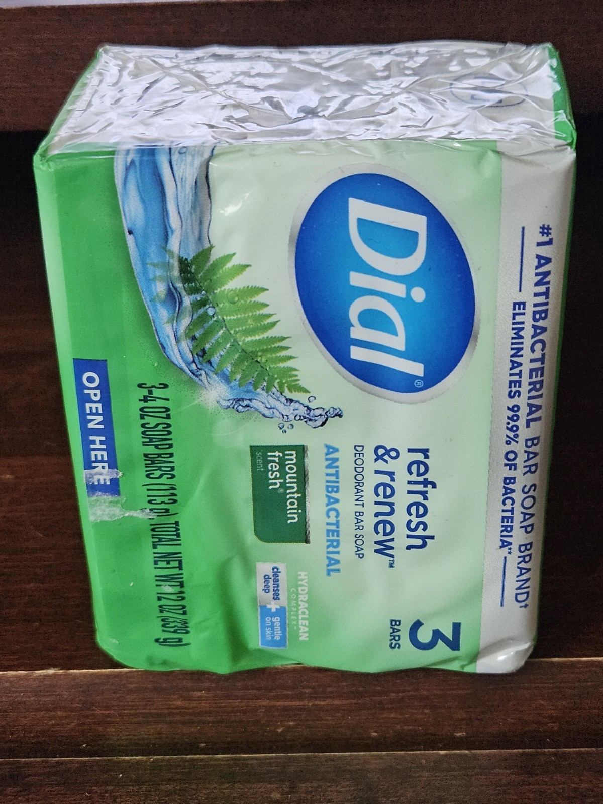 NEW Dial Refresh Renew 3 Pack Antibacterial Bar Soap