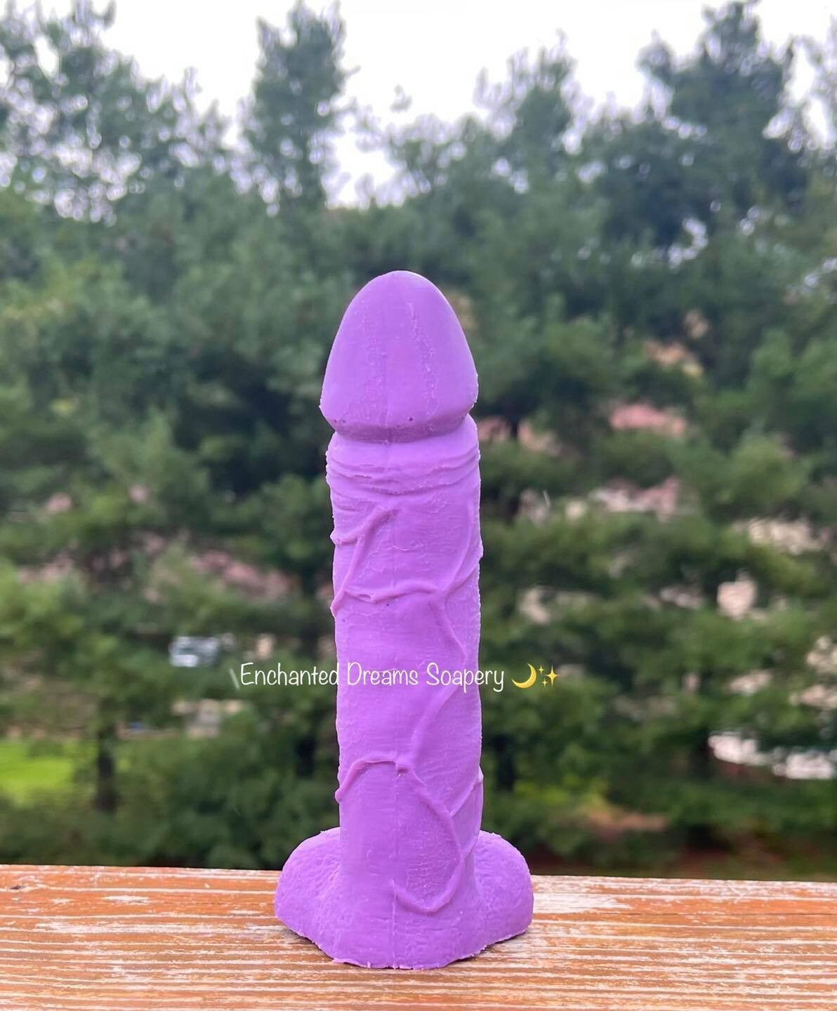 🍆 Purple Sea Moss 3D Penis 🍆 Cold Process Novelty Soap @ EDS