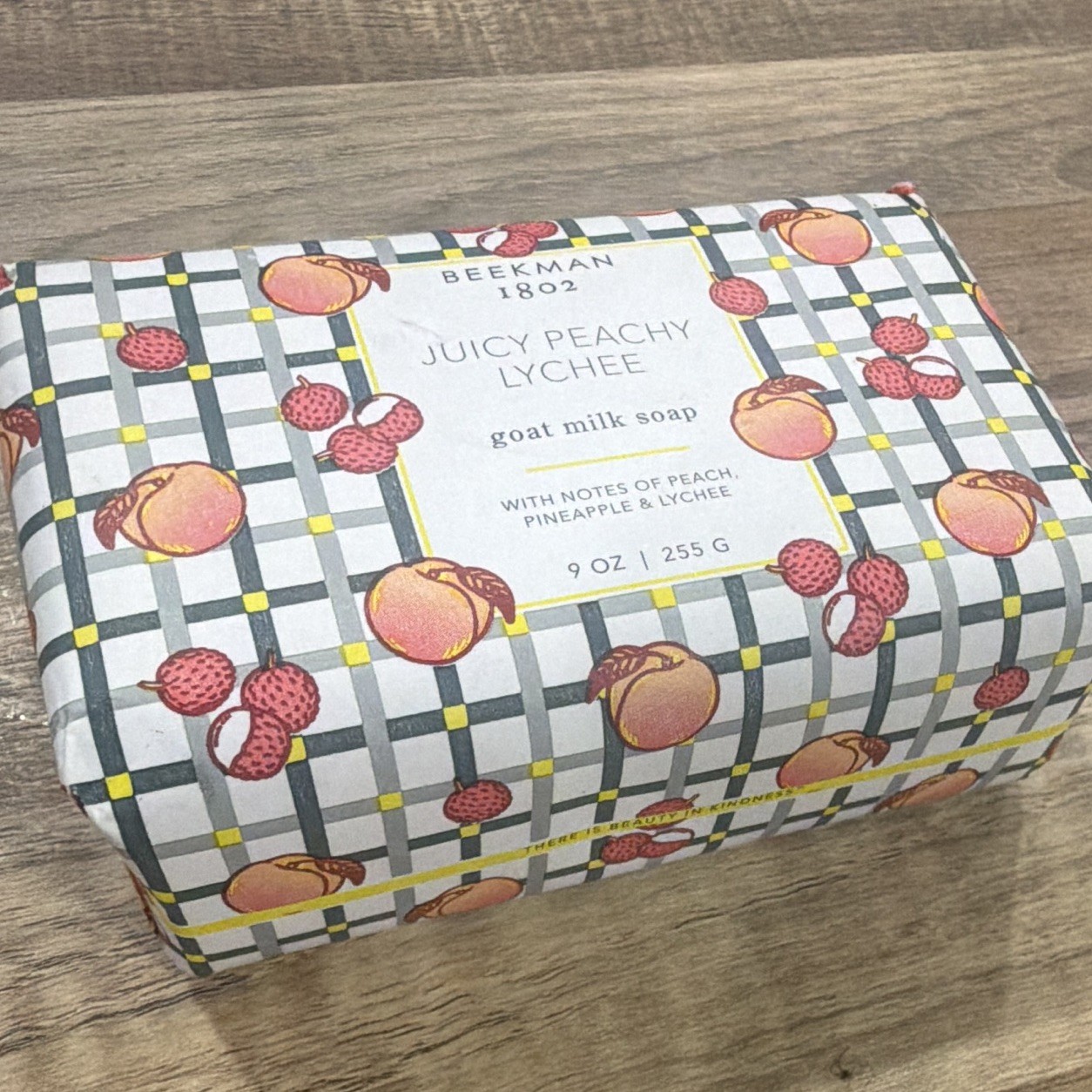 Beekman 1802 Juicy Peachy Lychee Goat Milk Soap Bar, Cruelty-Free 9 oz