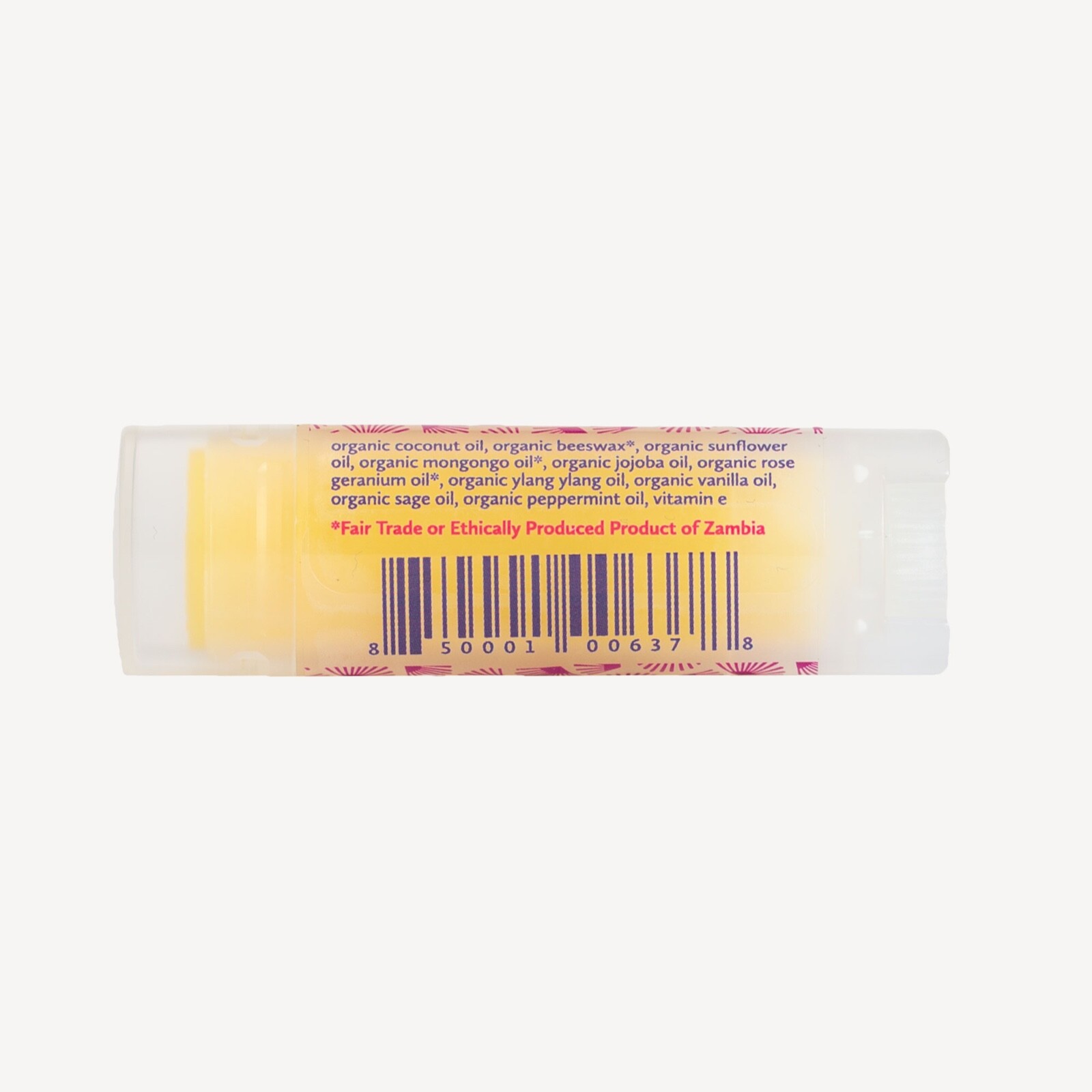 3 pack Zambeezi Organic Fairtrade Beeswax Lip Balm from Zambia Africa Wild Rose
