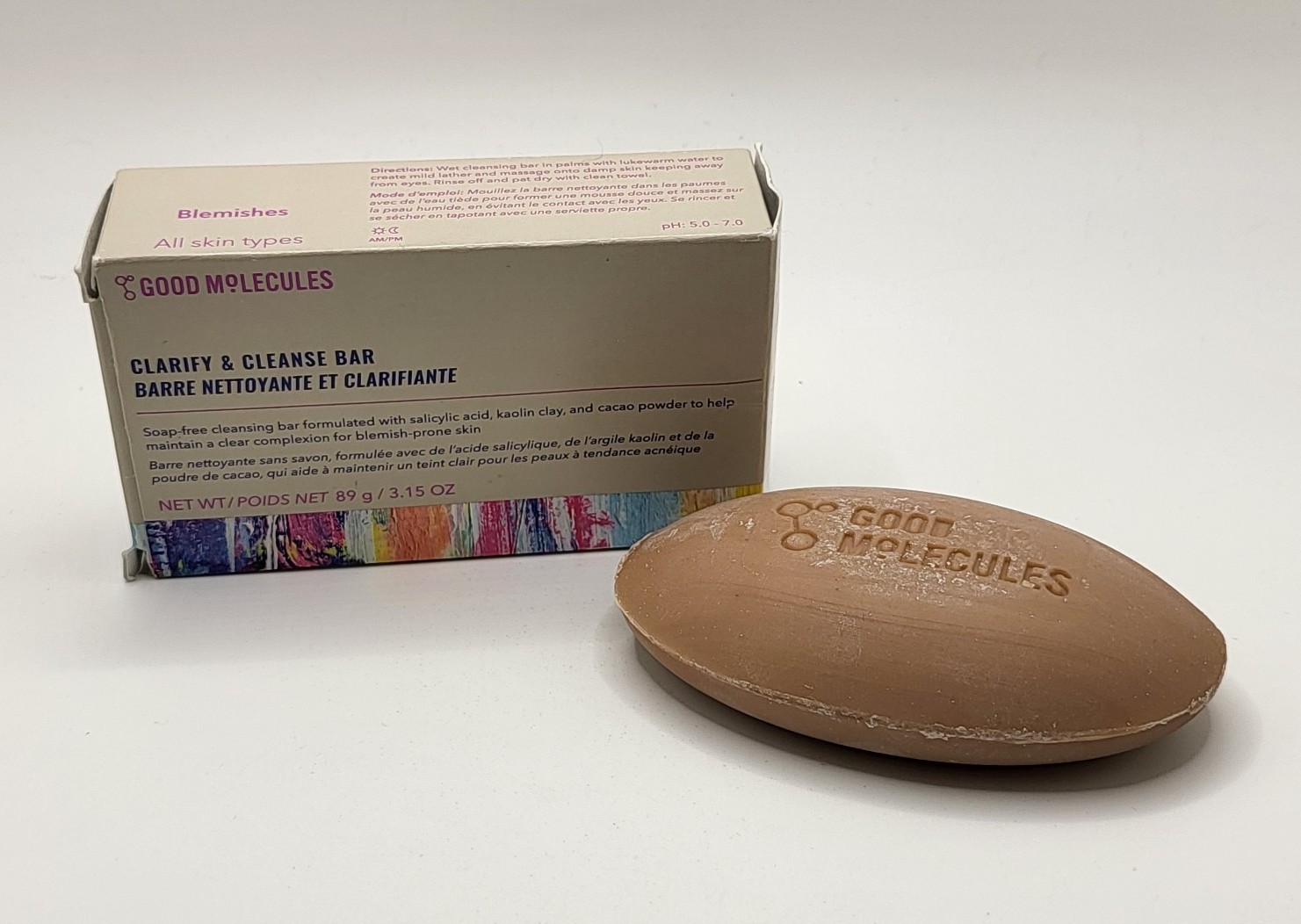 Good Molecules CLARIFY & CLEANSE BAR 3.15oz w/ Salicylic Acid BHA