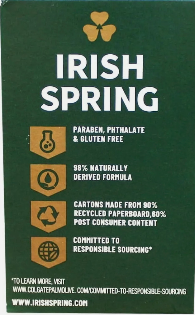 Irish Spring Original Clean 12HR Fresh Deodorant Soap ***4.5oz*** (127g)