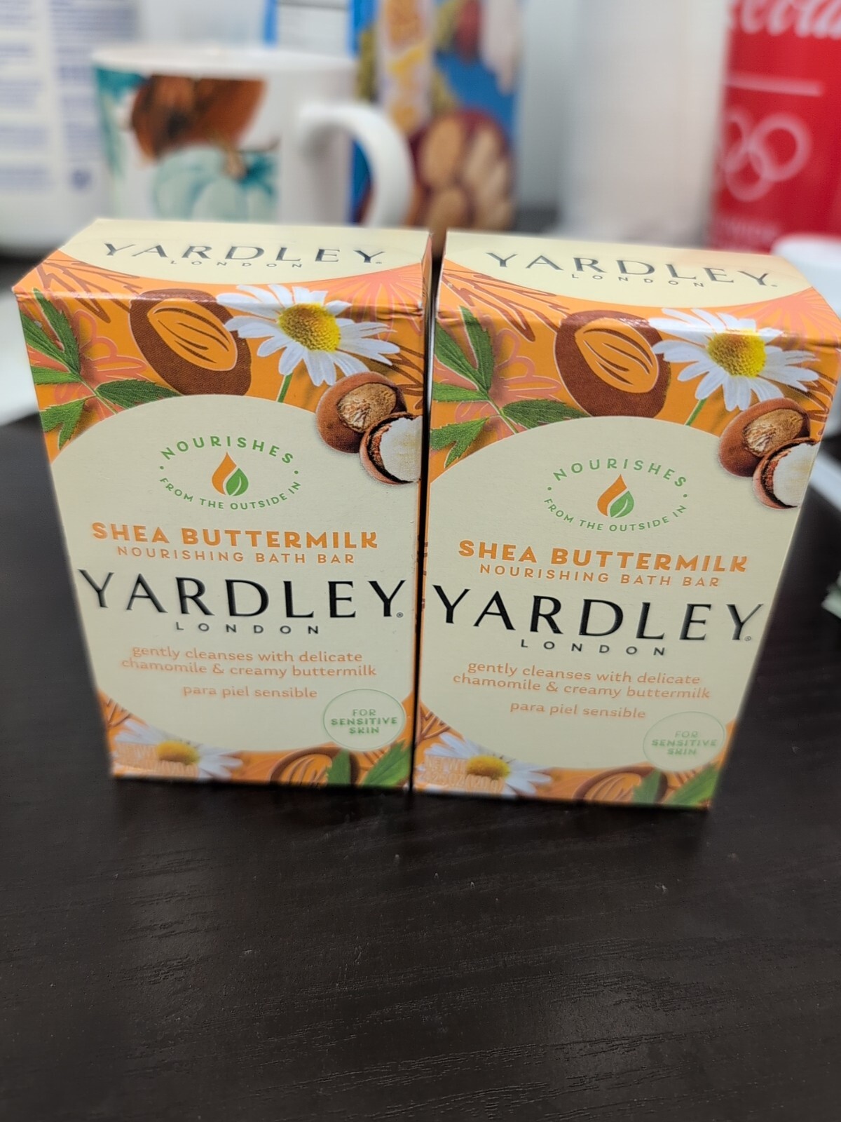 Yardley Shea Buttermilk Moisturizing Bath Bar with Like Tone 4.25 oz Pack of 2