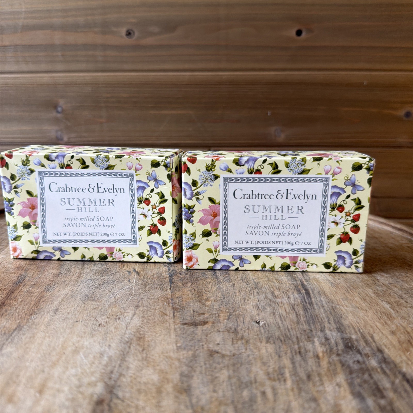 Crabtree & Evelyn Summer Hill Triple Milled Soap 2 Pack | 7 oz Bars | Floral Lux