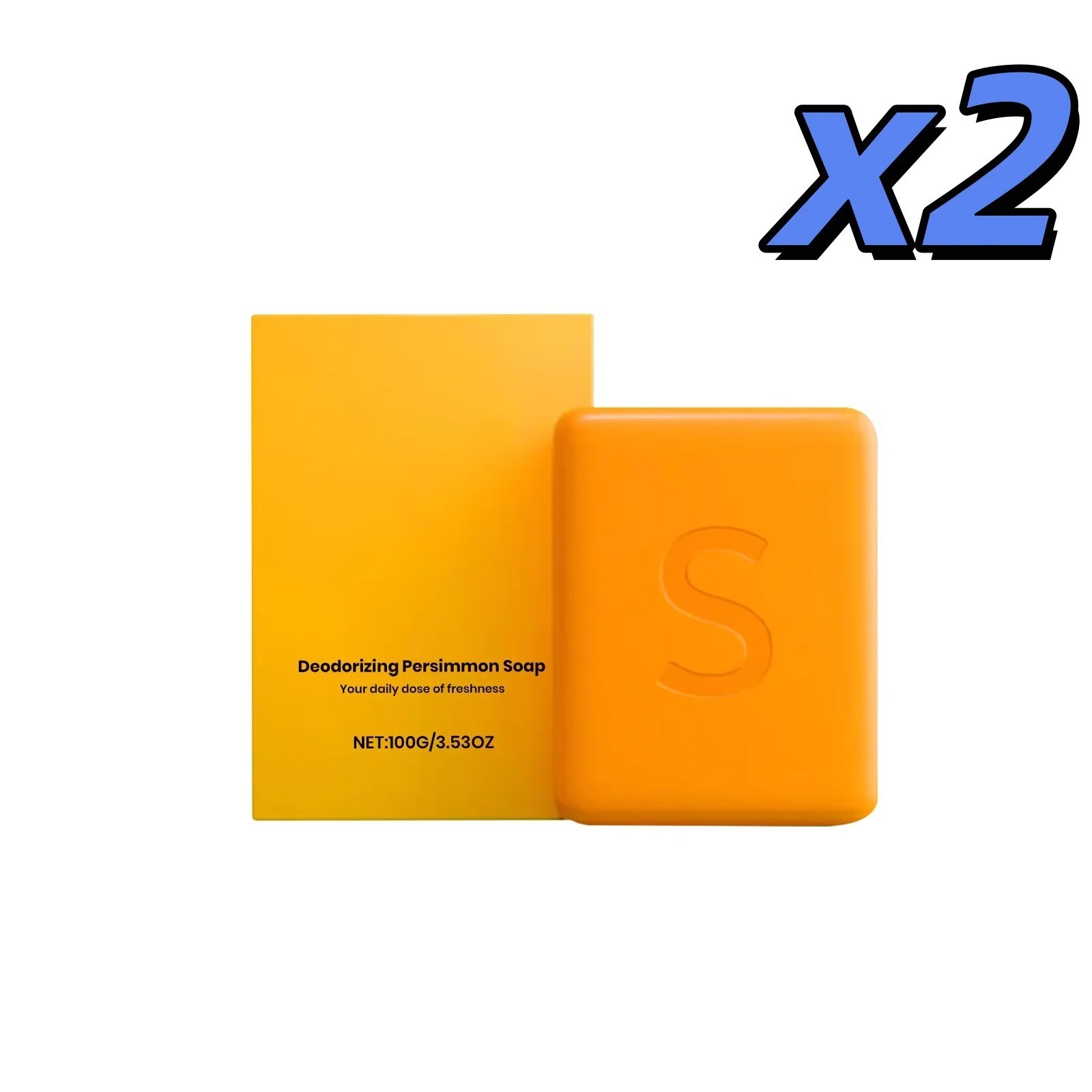 1~4PCS Swarva Persimmon Soap Bar Body Odor Control Deodorant Soap for Men&Women