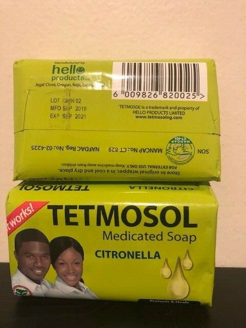 2 BIG X Tetmosol Medicated Soap Citronella LOT OF 2 BIG SOAPS. USA SELLER