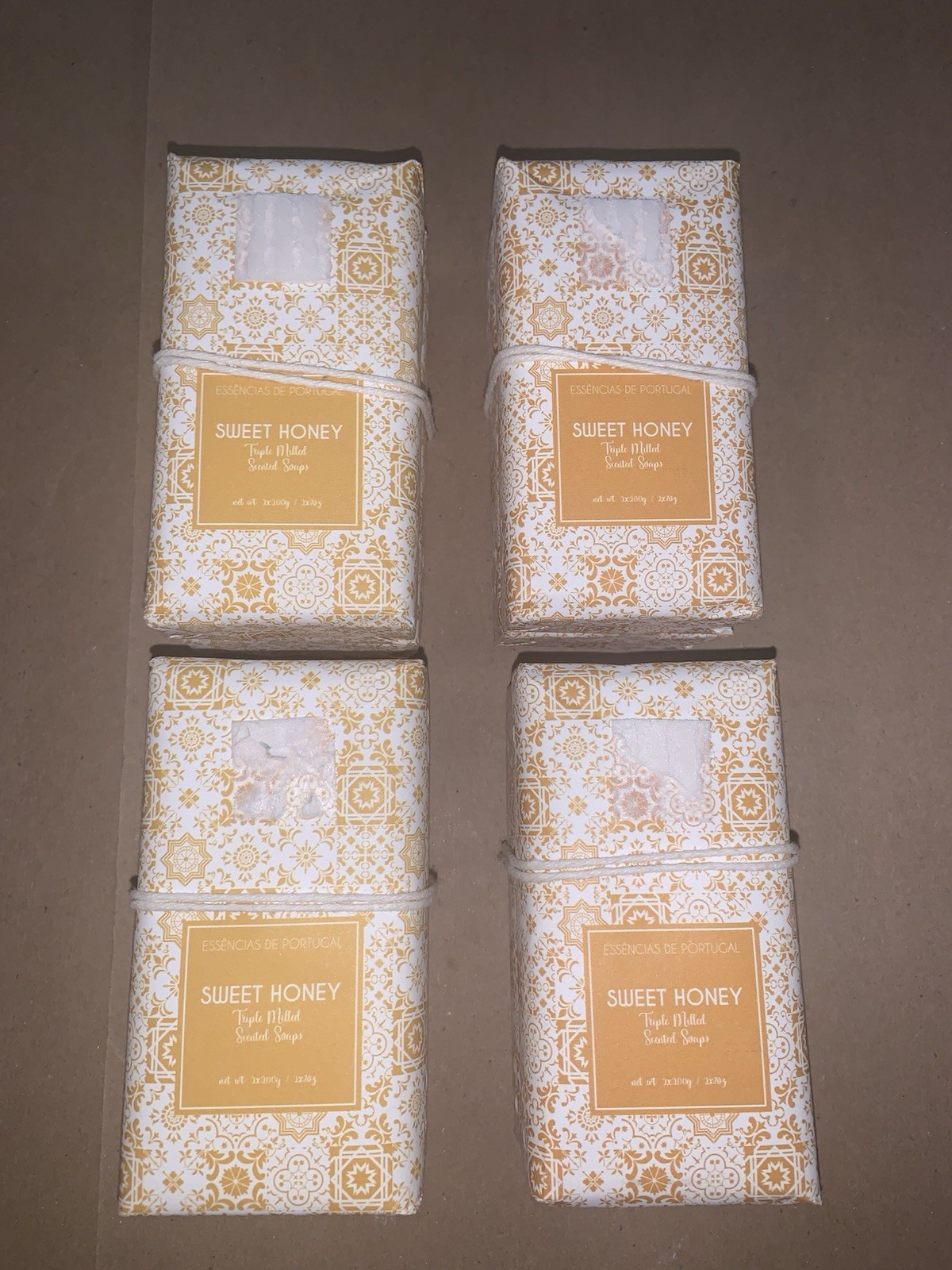 4x Of 2 Pack Essential De Portugal Sweet Honey Soap Bar 2×7 Oz Total 8 Bars