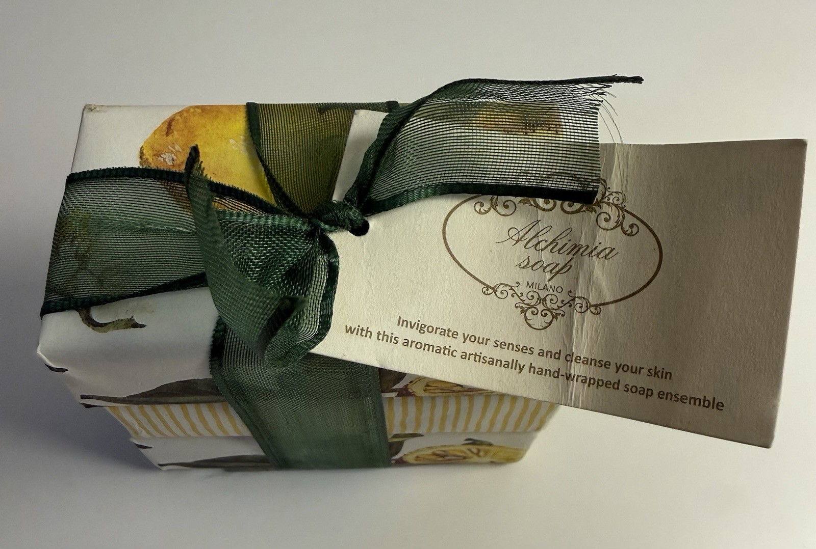 Alchimia Lemon Vegetable Soap 3 x 100g 10.5 oz Yellow Multipack Made in Italy