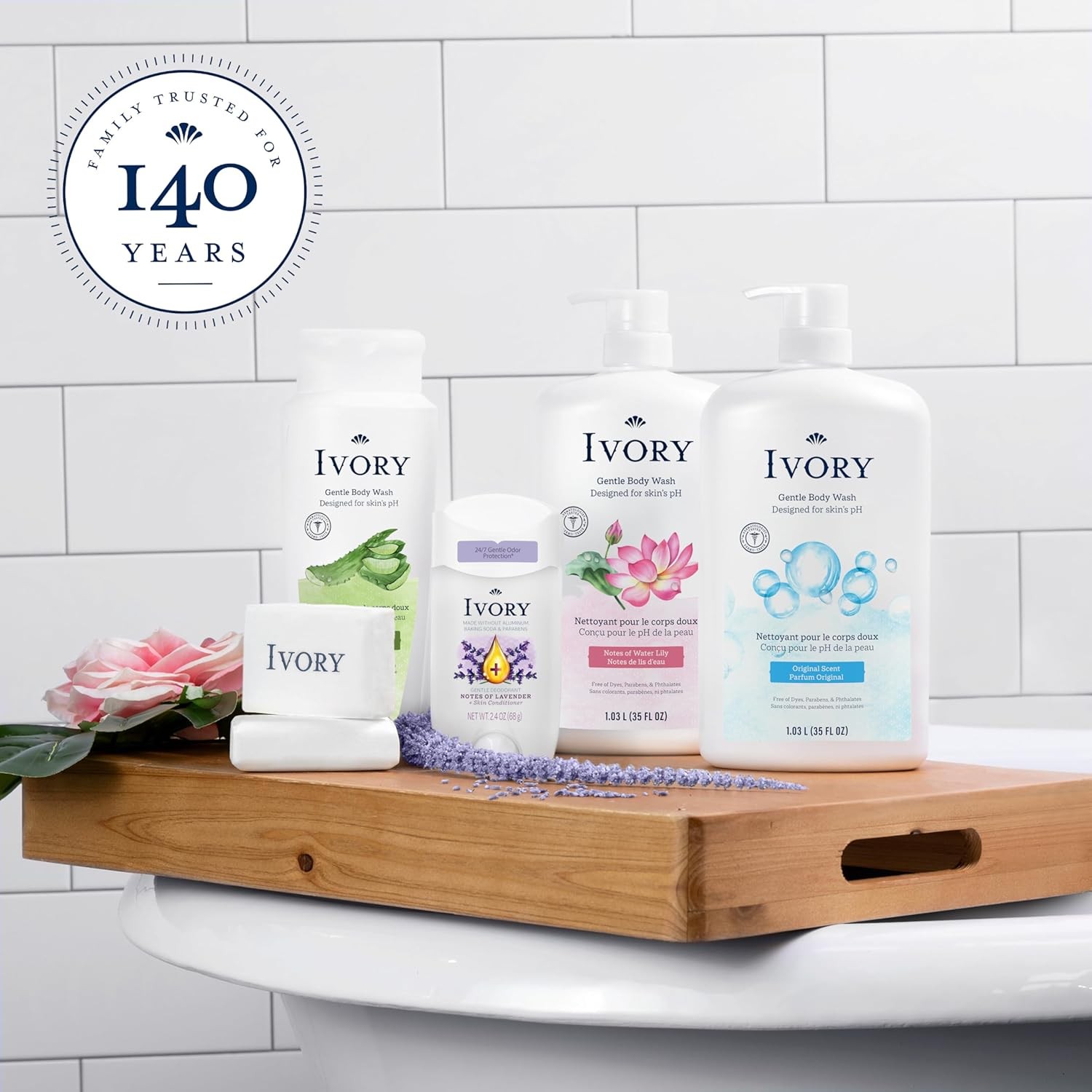 Ivory Gentle Bar Soap, Designed for Whole Family, 99.44% Pure Formula, Plant-Bas