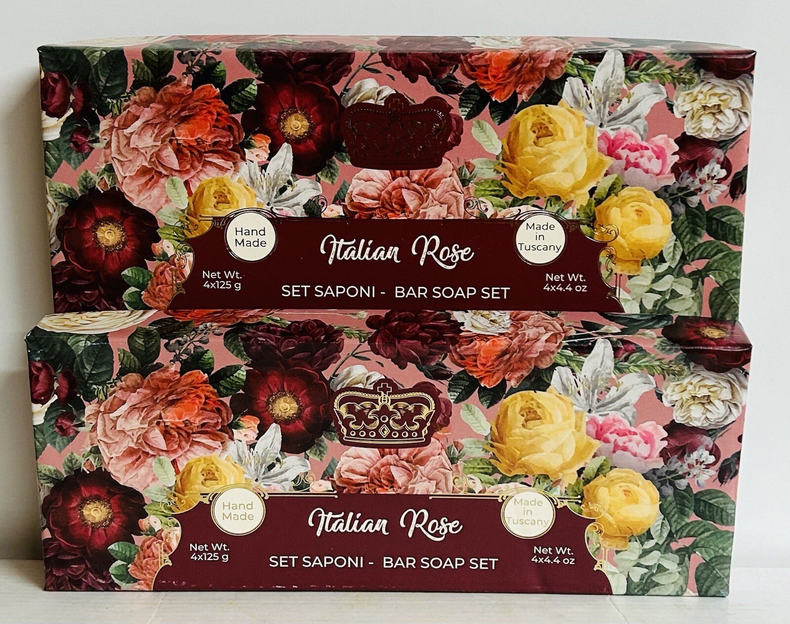 2-Pack Saponificio ~ Italian Rose Bar Soap Set 8 X 4.4 oz Each