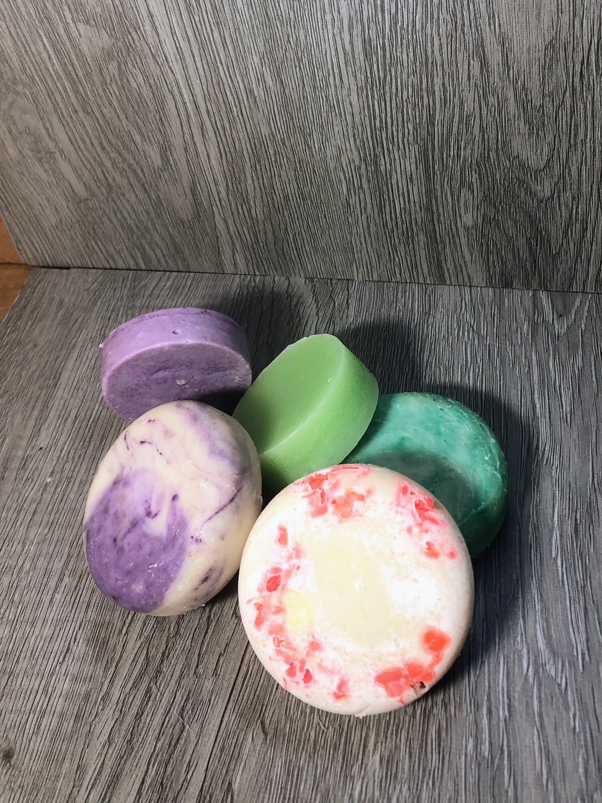 2 all natural vegan rice water shampoo bars with choice of essential water