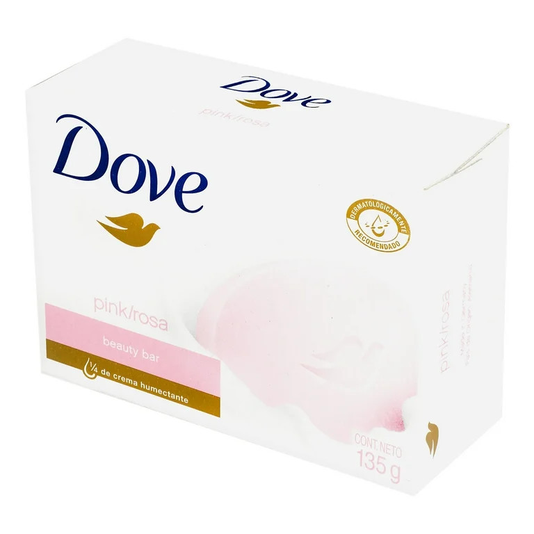 Dove Soap Bar Beauty Bar New Pink/Rosa 4.75 oz 135g – 4 BARS PACK