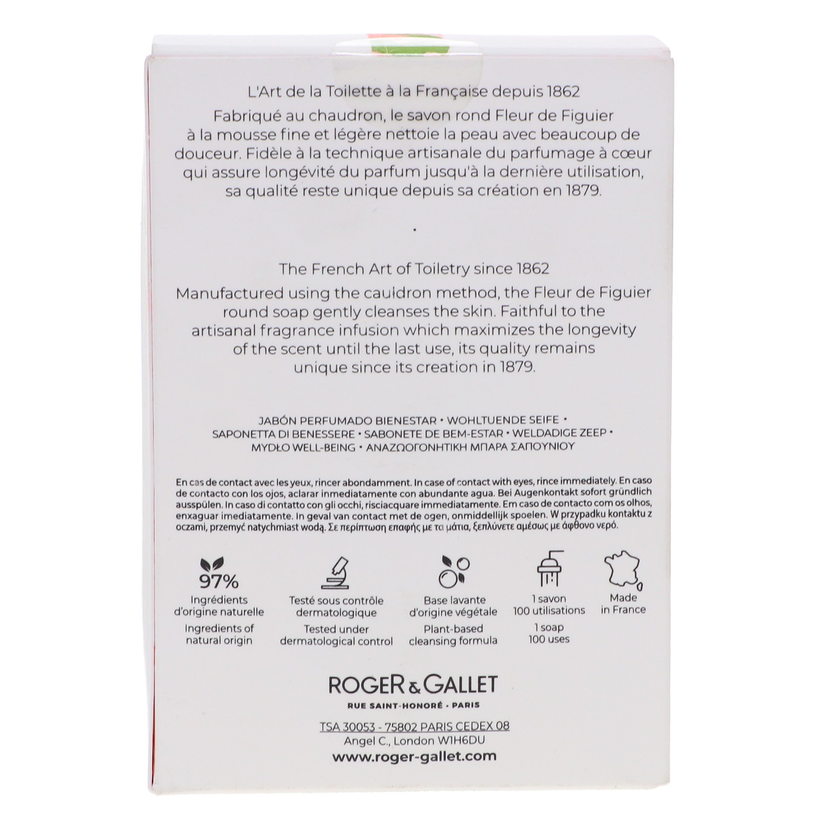 Roger&Gallet Wellbeing Soaps De Figuier 10.5 oz