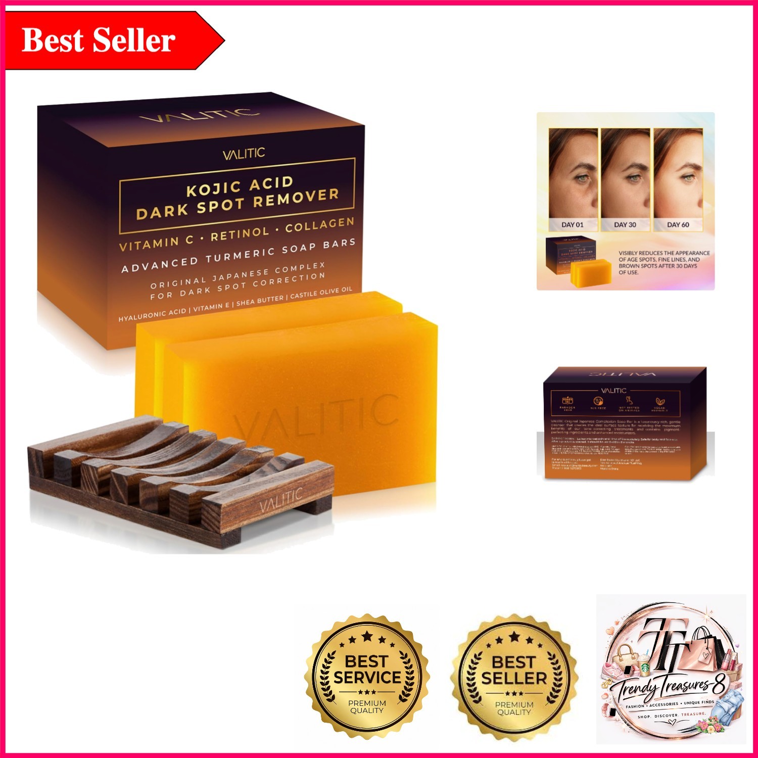 Kojic & Turmeric Brightening Dark Spot Remover Soap Set