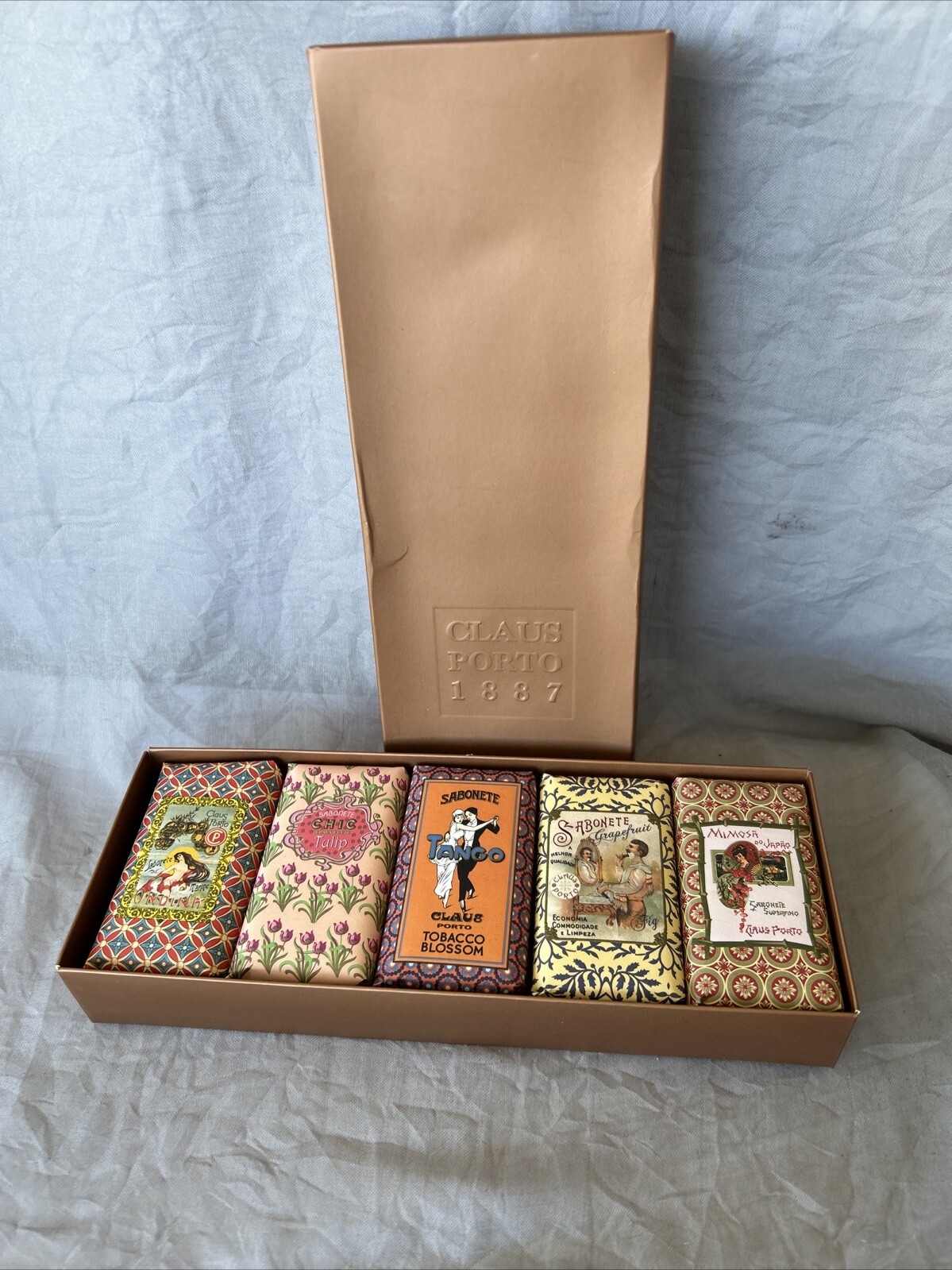 5 Claus Porto 1887 Portugal Fine Soap Collection New Gift Box Assorted Fragrance