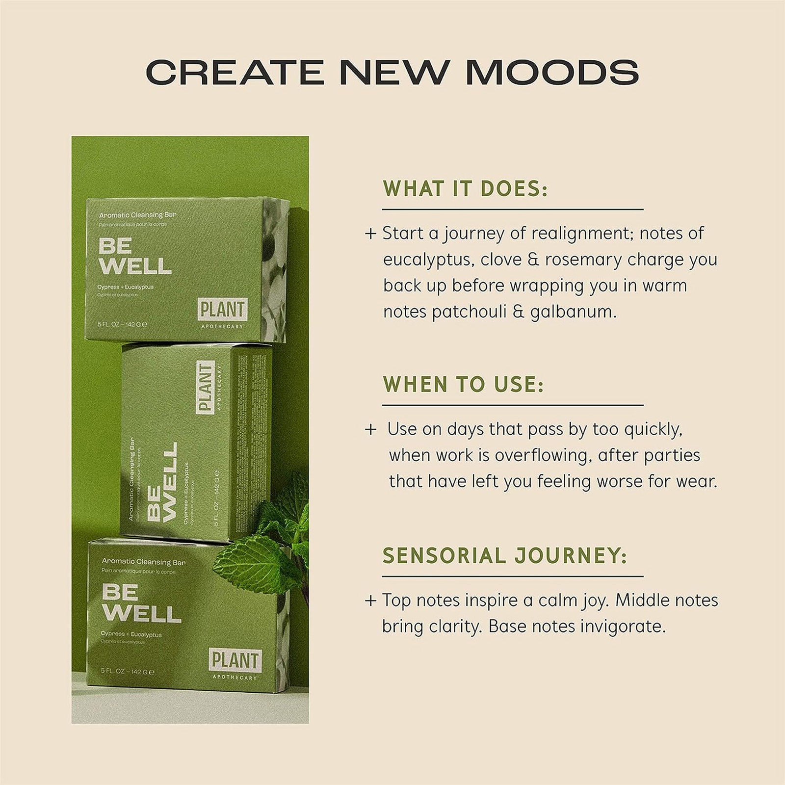 2 Pack Be Well by Plant Apothecary for Unisex – 5 oz Soap